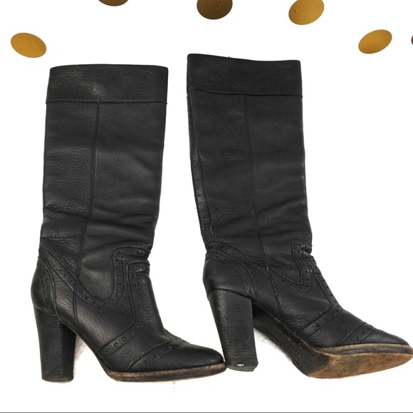 Michael Kors Black Leather Calf Boots - Picture 4 of 8